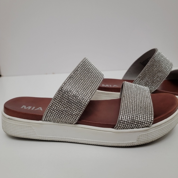 MIA White Bling Slip-on sandals - Picture 4 of 6